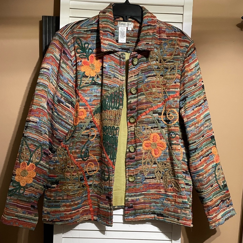 Coldwater Creek colorful blazer size XL